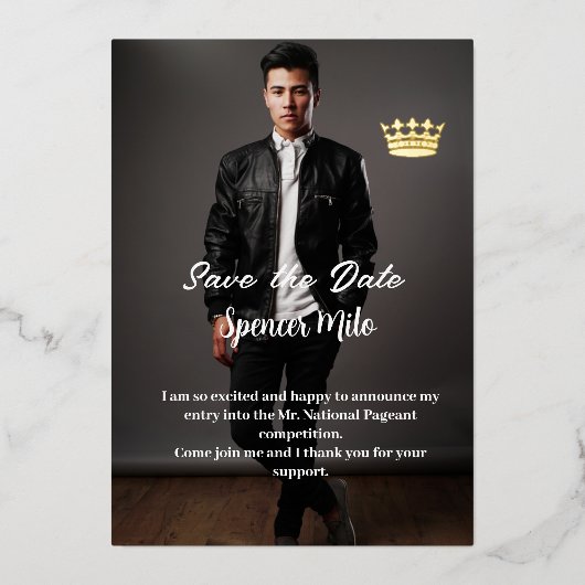 Faire-part masculin (Recto)