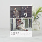 Faire-part Masculine Garage Door College Diplôme photo (Debout devant)