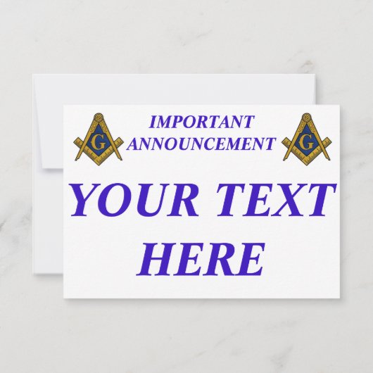 FAIRE-PART MASONS (Dos)