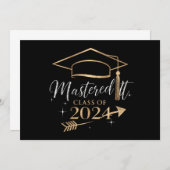 Faire-part Mastered It Class of 2024 Graduation Cadfts for He (Devant / Derrière)