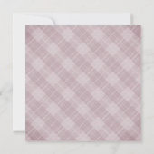 Faire-part Mauve Blessé Baby Trois Photo Collage Plaid Naissa (Dos)