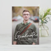 Faire-part MBA Business Graduate Nom photo personnalisé (Debout devant)