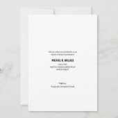 Faire-part MBA Business Graduate Nom photo personnalisé (Dos)