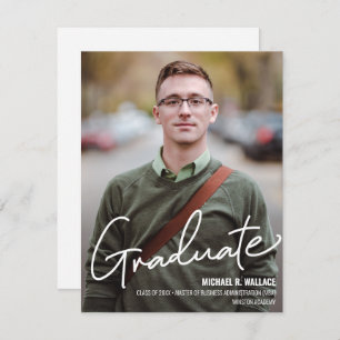 Faire-part MBA Business Graduate Nom photo personnalisé