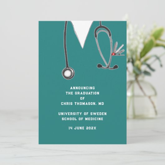 Faire-part Médicale d'études supérieures (Debout devant)