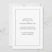 Faire-part Médicale d'études supérieures (Dos)