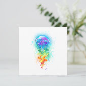 Faire-part Méduse arc-en-ciel (Debout devant)