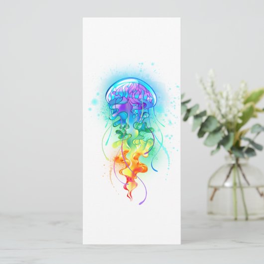 Faire-part Méduse arc-en-ciel (Debout devant)