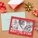 Faire-part Meilleur cadeau Ever Grunge Typographie Nouveau bé<br><div class="desc">Meilleur Cadeau Jamais Brosse Calligraphie Et Typographie Moderne 5 Multi Photo Collage Carte Faire-part de naissance De Vacances. Conçu par fat*fa*tin. Facile à customiser avec votre propre texte, photo ou image. Pour des demandes personnalisées, veuillez contacter fat*fa*tin directement. Des frais personnalisés s'appliquent. www.zazzle.com/fat_fa_tin www.zazzle.com/color_therapy www.zazzle.com/fatfatin_blue_knot www.zazzle.com/fatfatin_red_knot www.zazzle.com/fatfatin_mini_me www.zazzle.com/fatfatin_box www.zazzle.com/fatfatin_design www.zazzle.com/fatfatin_ink...</div>