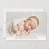 Faire-part Meilleur cadeau Ever Neige Photo Noël Naissance (Devant)