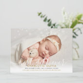 Faire-part Meilleur cadeau Ever Neige Photo Noël Naissance (Debout devant)