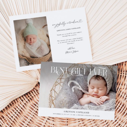 Faire-part Meilleur Cadeau Jour Férié Photo Naissance