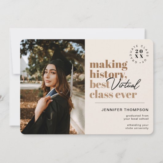 Faire-part Meilleur cours virtuel moderne (Devant)
