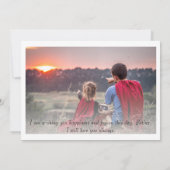 Faire-part Meilleur Papa jamais Cravate Aquarelle Bleue Chape (Dos)