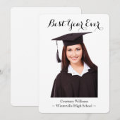 Faire-part Meilleure année jamais Masculine Grad photo Faire- (Devant / Derrière)