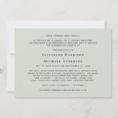 Faire-part Même amour, mariage plus petit, eucalyptus (Dos)