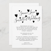 Faire-part Même amour, mariage plus petit, réajustement, chan (Devant / Derrière)