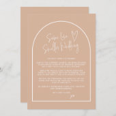 Faire-part Même Amour Mariage Plus Petit Réduction de taille  (Devant / Derrière)