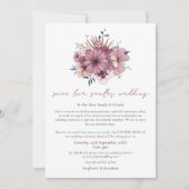 Faire-part Même Amour Mariage Plus Petit Réduction Fleurs Ros (Devant)