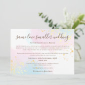 Faire-part Même amour, mariage plus petit Script rose sarcell (Debout devant)