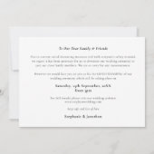 Faire-part Même amour, mariage plus petit, texte de photo réd (Dos)