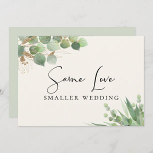 Faire-part Même amour plus petit Mariage Eucalyptus