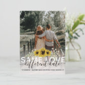 Faire-part Même amour, rendez-vous différent Photo de mariage (Debout devant)