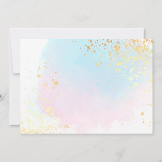 Faire-part Même Amour Script Mariage plus petit Rose Turquois (Dos)