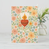 Faire-part Mémorial de prière funéraire catholique du Sacré-C (Debout devant)