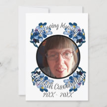 Memorial Oubliez-moi pas Blue Floral Photo Program