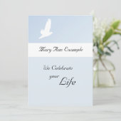 Faire-part Mémorial personnalisable / Réveil / Funérailles vi (Debout devant)