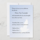 Faire-part Mémorial personnalisable / Réveil / Funérailles vi (Dos)