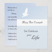 Faire-part Mémorial personnalisable / Réveil / Funérailles vi (Devant / Derrière)