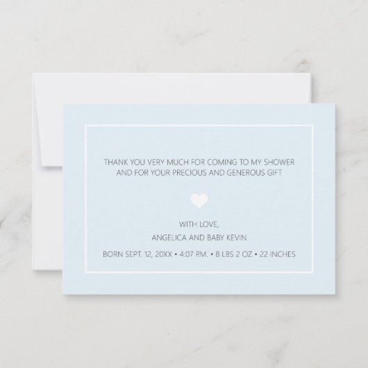 Faire-part Merci Bleu de mignonne Parties scintillant PHOTO N (Dos)