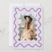 Faire-part Merci de graduation de cadre violet brillamment on (Devant)