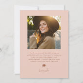 Faire-part Merci de graduation en ligne ondulée en terre cuit (Dos)