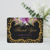 Faire-part Merci de graduation florale Parties scintillant d' (Debout devant)