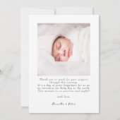 Faire-part Merci élégant Script Photo Collage de photos Naiss (Dos)