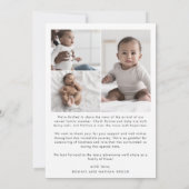 Faire-part Merci moderne Boho Arch Photo Naissance (Dos)