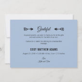 Faire-part Merci moderne Photo College Statistiques Flat Birt (Dos)