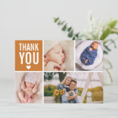 Faire-part Merci moderne Photo College Statistiques Flat Birt (Debout devant)