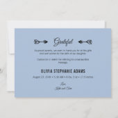 Faire-part Merci moderne Photo College Statistiques Flat Birt (Dos)