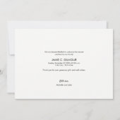 Faire-part Merci moderne Script photo bébé (Dos)