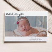 Faire-part Merci Nouveau-né Photos Script Coeur Naissance