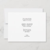 Faire-part MERCI personnalisé Photo bébé (Dos)