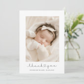 Faire-part Merci photo bébé adorable (Debout devant)