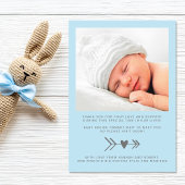 Faire-part Merci Photo Bébé Garçon Naissance