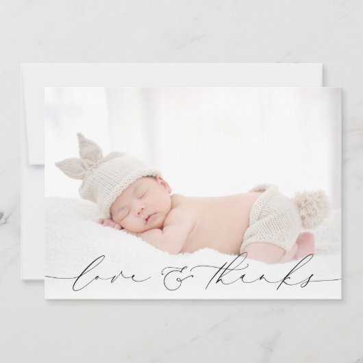 Faire-part Merci photo bébé message de naissance (Devant)