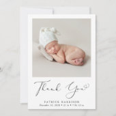 Faire-part Merci photo minimal (Devant)