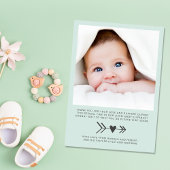 Faire-part Merci Photo Mint Green Birth